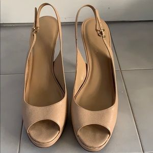 Cole Haan peep toe platform slingback, Size 8B